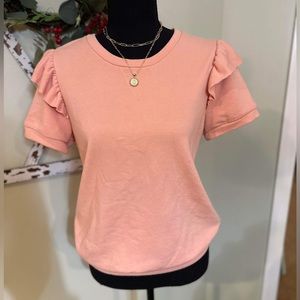 Crew neck shirt sleeve sweatshirt